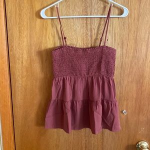 Burgundy/wine tank. worn once